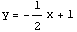 y = -1/2x + 1