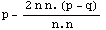 p - (2 n n . (p - q))/n . n