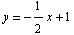 y = -1/2x + 1