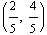 (2/5, 4/5)