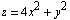 z = 4x^2 + y^2